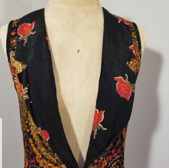 JONATHAN MARTIN VINTAGE POLKA DOT PAISLEY VEST 90S PREPPY FALL AUTUMN COLLEGE L - Picture 3 of 9
